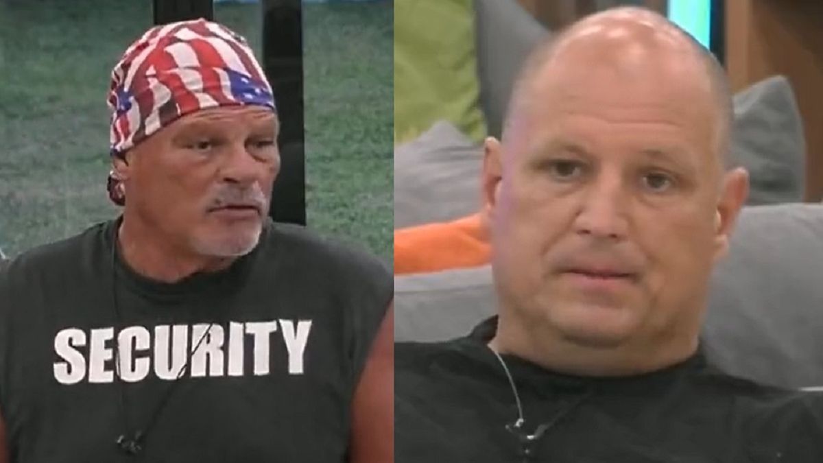 Ariel Ansaldo y Walter Alfa Santiago, enemigos desde el primer minuto dentro de la casa de Gran Hermano (Telefe).&nbsp;