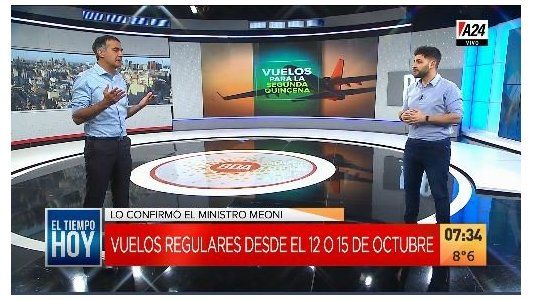 Regresarían los vuelos de cabotaje entre el 12 y 15 de octubre