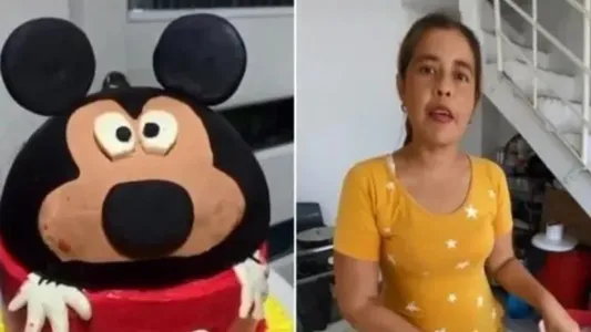 Murió deprimida y agobiada la mujer que hizo una torta con un Mickey deforme