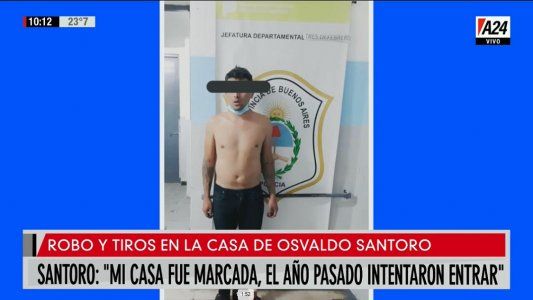 Robo en la casa de Osvaldo Santoro: tiroteo y dos detenidos