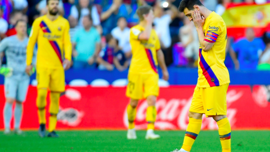 Liga de España: gol de Messi en la sorpresiva caída de Barcelona ante Levante por 3-1