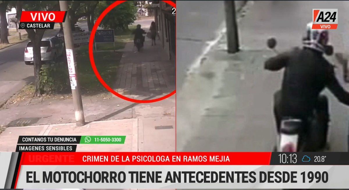 El motochorro le fracturó la pelvis y la cadera. Estaba caminando relajada y cayó como una bolsa