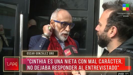 El Negro Oro minimizó el cruce al aire con Cinthia Fernández y fue contundente: Tiene mal carácter