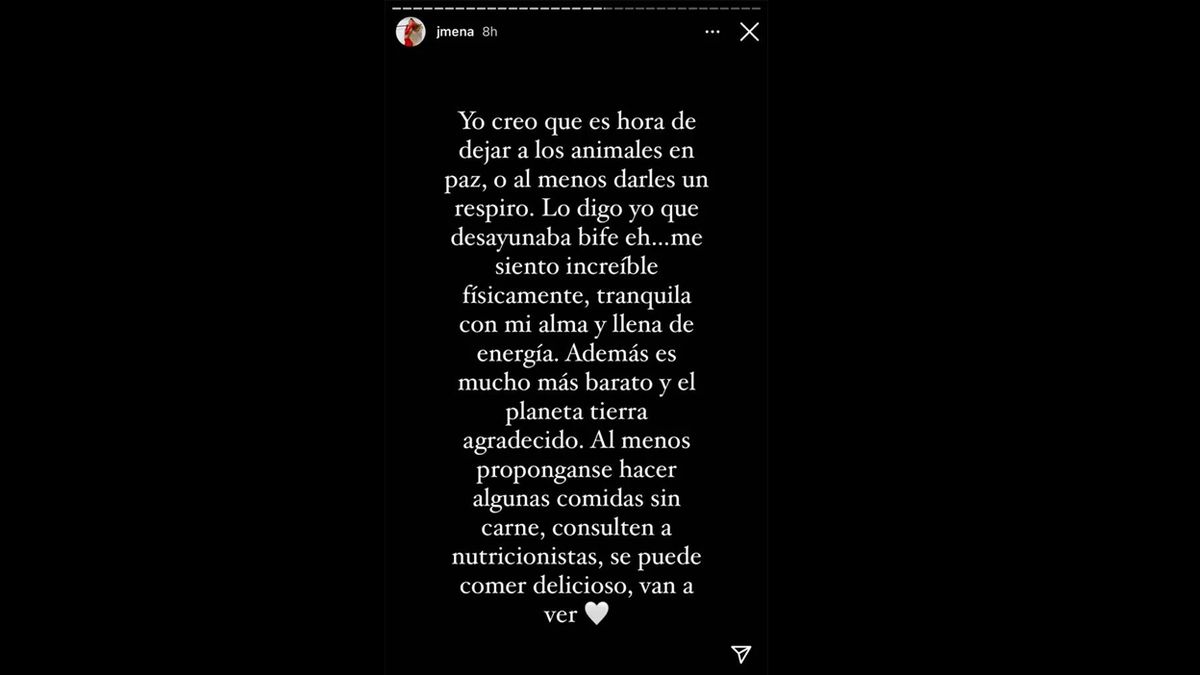 Storie de Jimena Bar&oacute;n en Instagram