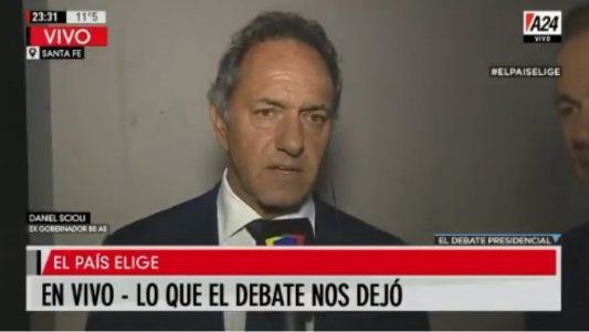 Scioli dijo que Alberto fue muy generoso y se mostró reivindicado por el recuerdo del debate del 2015