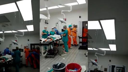 Dramática situación en Neuquén: médicos realizaron una operación mientras caía agua del techo