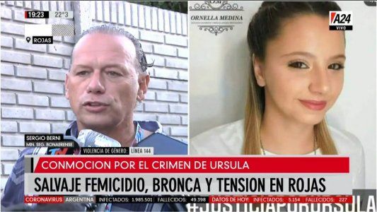 Caso Úrsula | Sergio Berni se comprometió a que la carpeta psiquiátrica del acusado no sea motivo de inimputabilidad