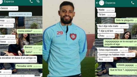 Gabriel Esparza, jugador de San Lorenzo, otro de los escrachados con chats a botineras