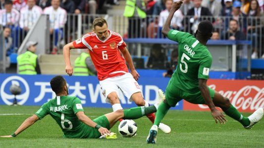 Rusia goléo 5-0 a Arabia Saudita en el primer partido del Mundial