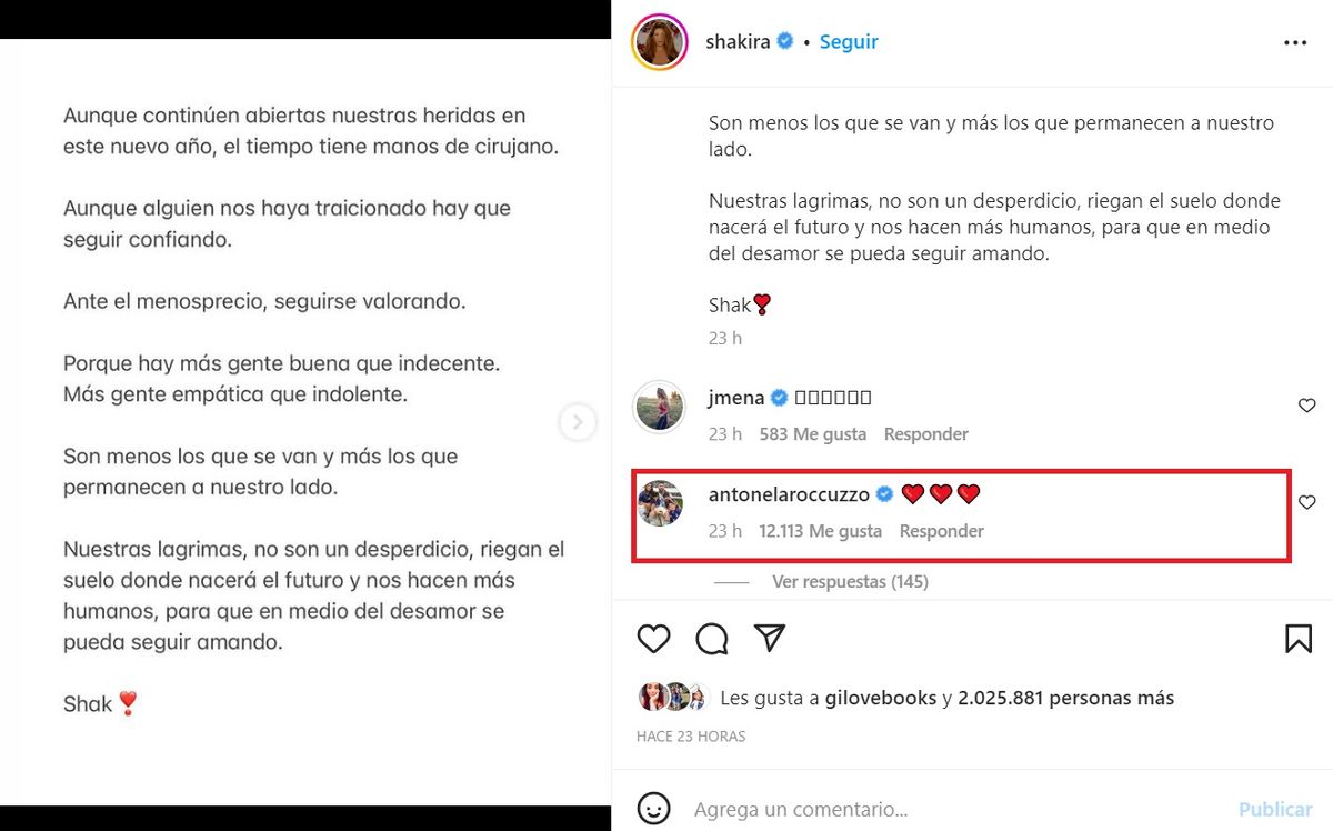 El tierno mensaje de Antonela Roccuzzo en apoyo a Shakira tras el duro descargo contra Gerard Piqué 