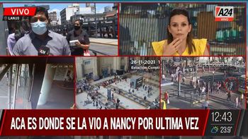 ¿Dónde está Nancy Videla?: nuevos videos de ella en la estación Constitución. (Captura de Tv) ¿Dónde está Nancy Videla?: nuevos videos de ella en la estación Constitución. (Captura de Tv)