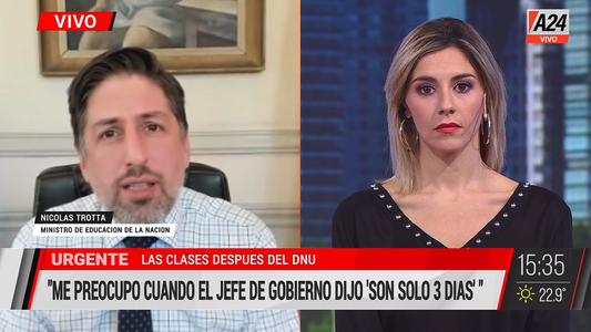 Nicolás Trotta dijo que no están dadas las condiciones para volver el lunes a las clases presenciales en AMBA