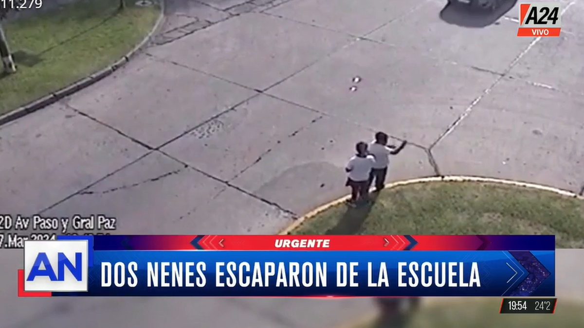 Doschicos se escaparon del colegio por un reto de Tik Tok. (Foto: captura A24)