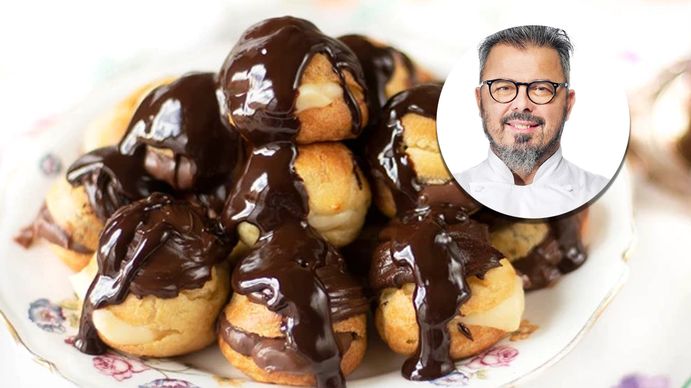 Cómo hacer profiteroles rellenos de crema pastelera: la receta de Donato de Santis