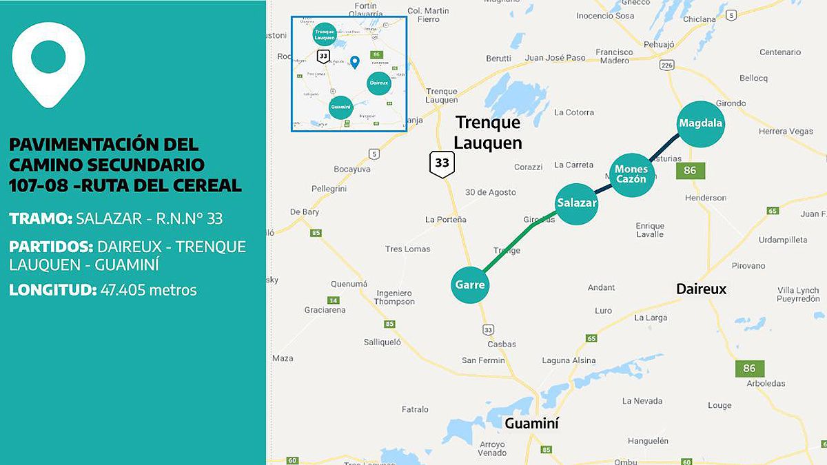 El proyecto final para la Rural del Cereal difundido por la Provincia. Una obra clave para el transporte de carga en el agro.