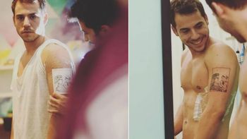 Fernando Dente se tatuó una foto de su madre fallecida: Es del día de mi bautismo