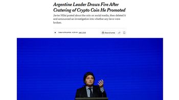 El escándalo de la criptomoneda promocionada por Milei llegó al New York Times