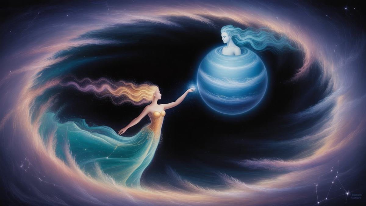 Venus trígono Neptuno: la conversación que puede inspirar un nuevo sueño. Foto: Ideogram