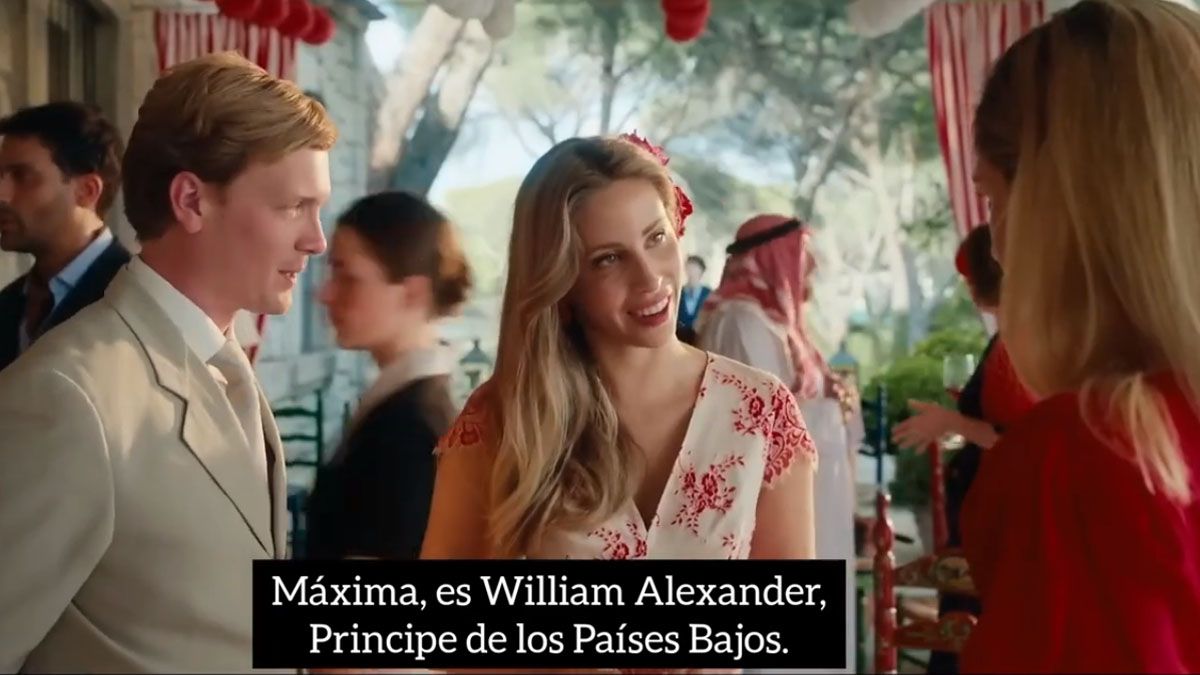 El d&iacute;a en que M&aacute;xima y Guillermo se conocieron en Sevilla (Foto: captura de TV).