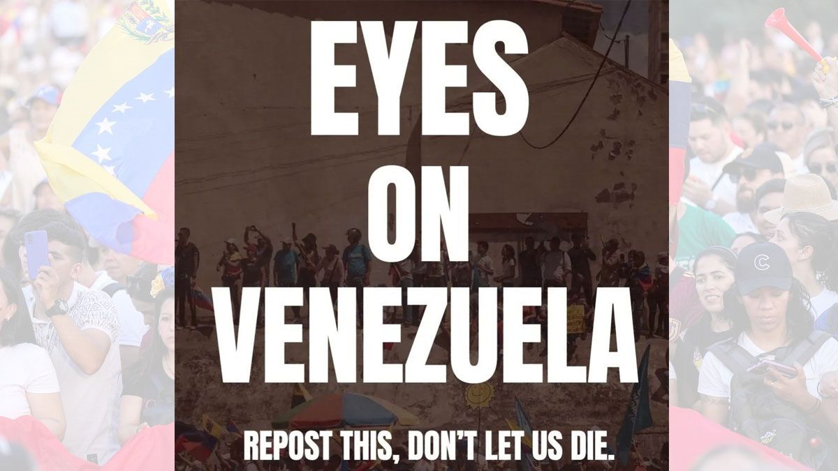 La iniciativa que ya se ha viralizado ante la crisis desatada por el resultado de las elecciones en Venezuela. (Foto: Eyes on Venezuela)&nbsp;