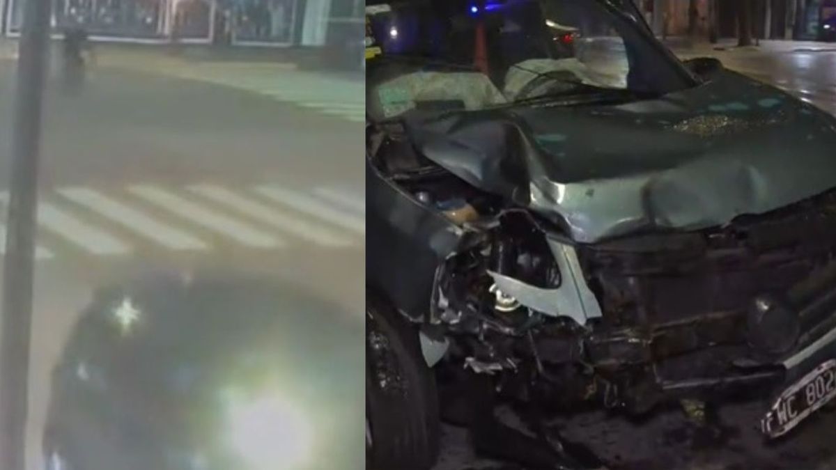 Cruzaron en rojo a más de 80 km/h: el brutal choque que los dejó en el shock room. (Foto: captura video