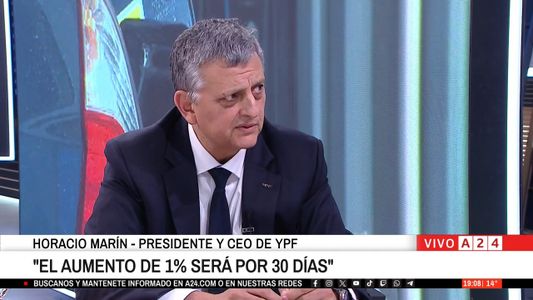 El presidente de YPF adelantó que los combustibles aumentarán un 1% a partir de esta noche
