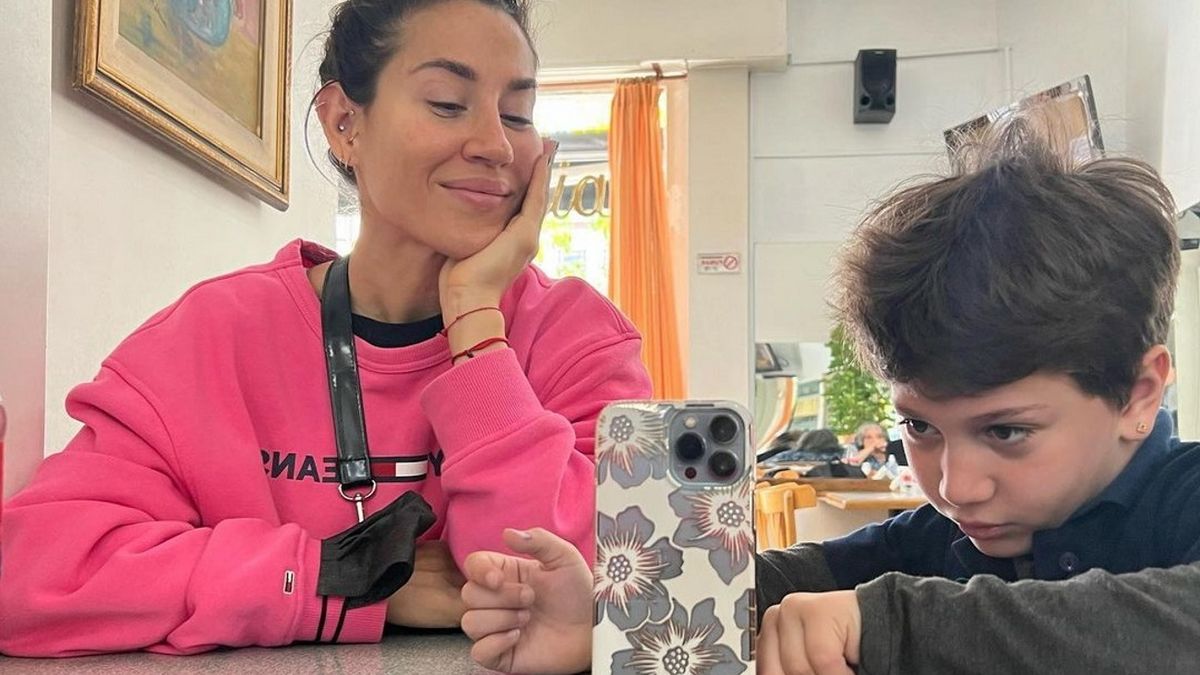 Jimena Barón y su hijo Morrison Osvaldo.