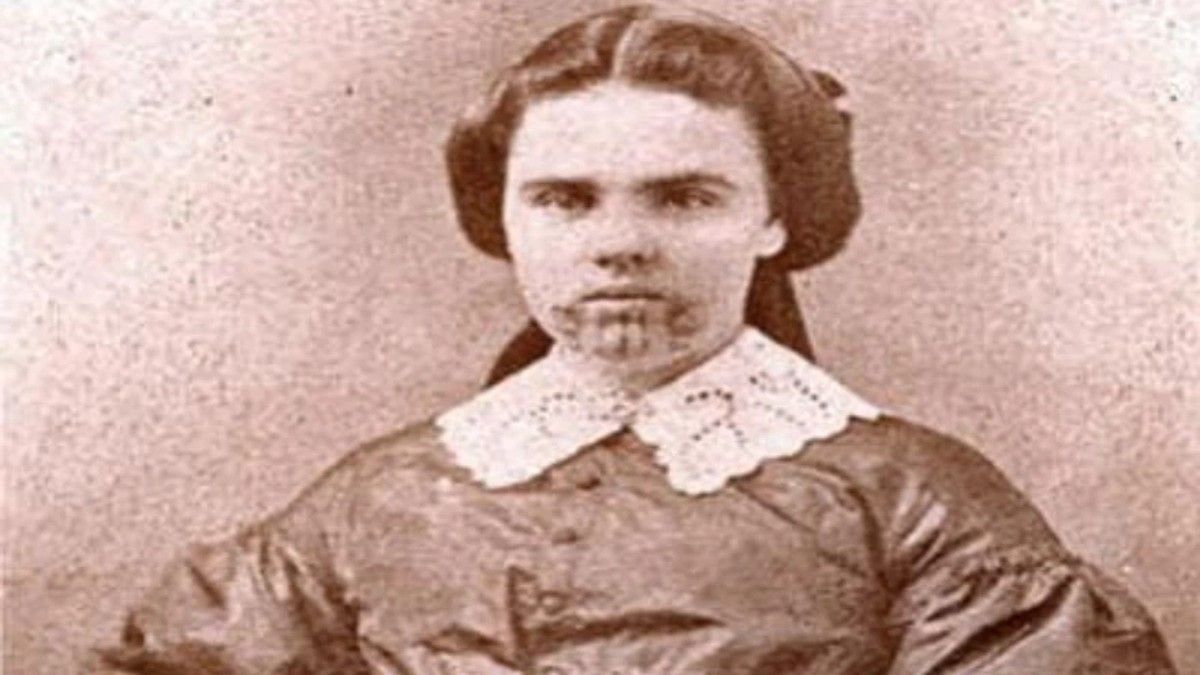 Retrato de Olive Oatman.