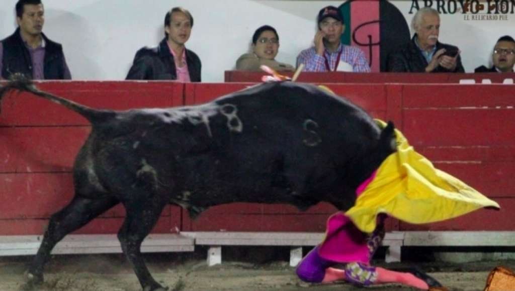 La brutal embestida de un toro durante una corrida