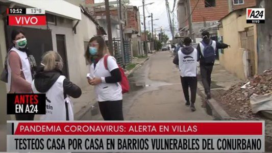 A24 recorre junto al operativo Detectar barrios vulnerables del conurbano