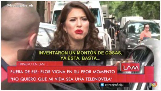 Flor Vigna muy angustiada, se escapó llorando de una nota