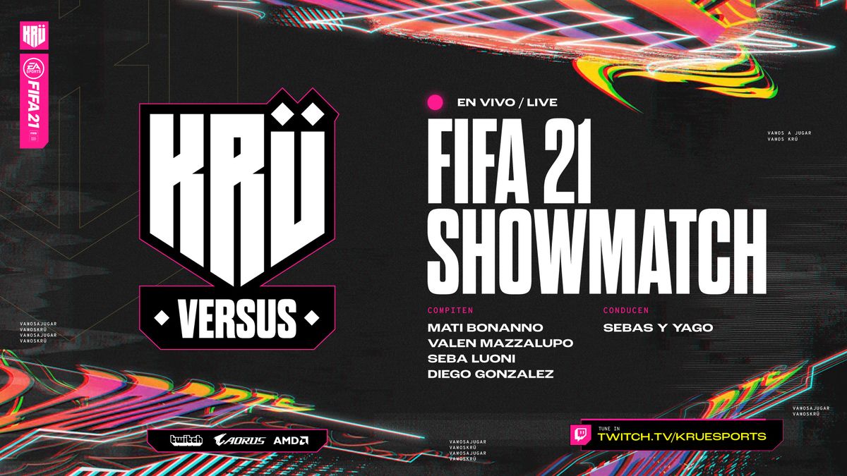 "KRU Versus: FIFA Showmatch", nueva exhibición de esports del equipo del Kun Agüero