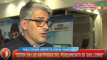 Pablo Echarri disparó contra Guillermo Francella por su apoyo a Javier Milei: No me extraña...