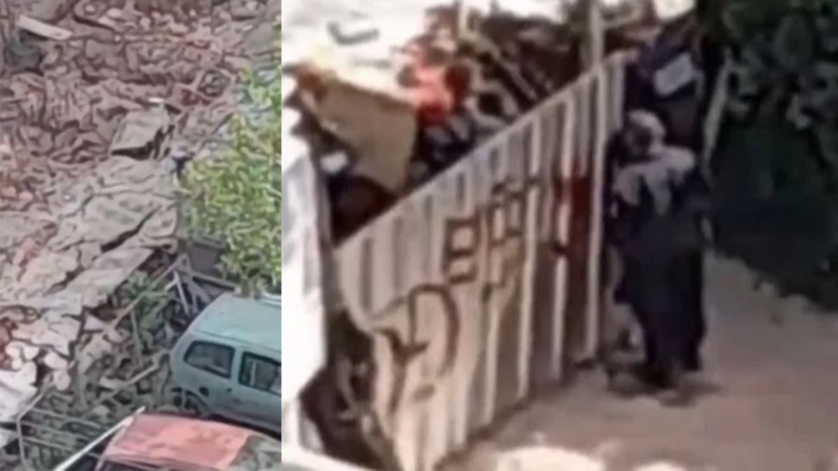 Derrumbe en San Miguel dejó un muerto y 4 heridos. (Foto: captura de video)