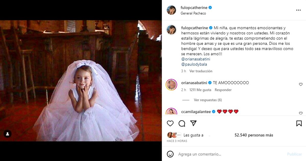 El Profundo Mensaje De Catherine Fulop A Su Hija Oriana Sabatini Tras ...