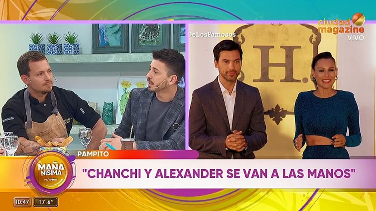 Pampito adelant&oacute; que Alex Caniggia y Chanchi Est&eacute;vez se agarraron a las pi&ntilde;as dentro de El hotel de los famosos (El Trece).