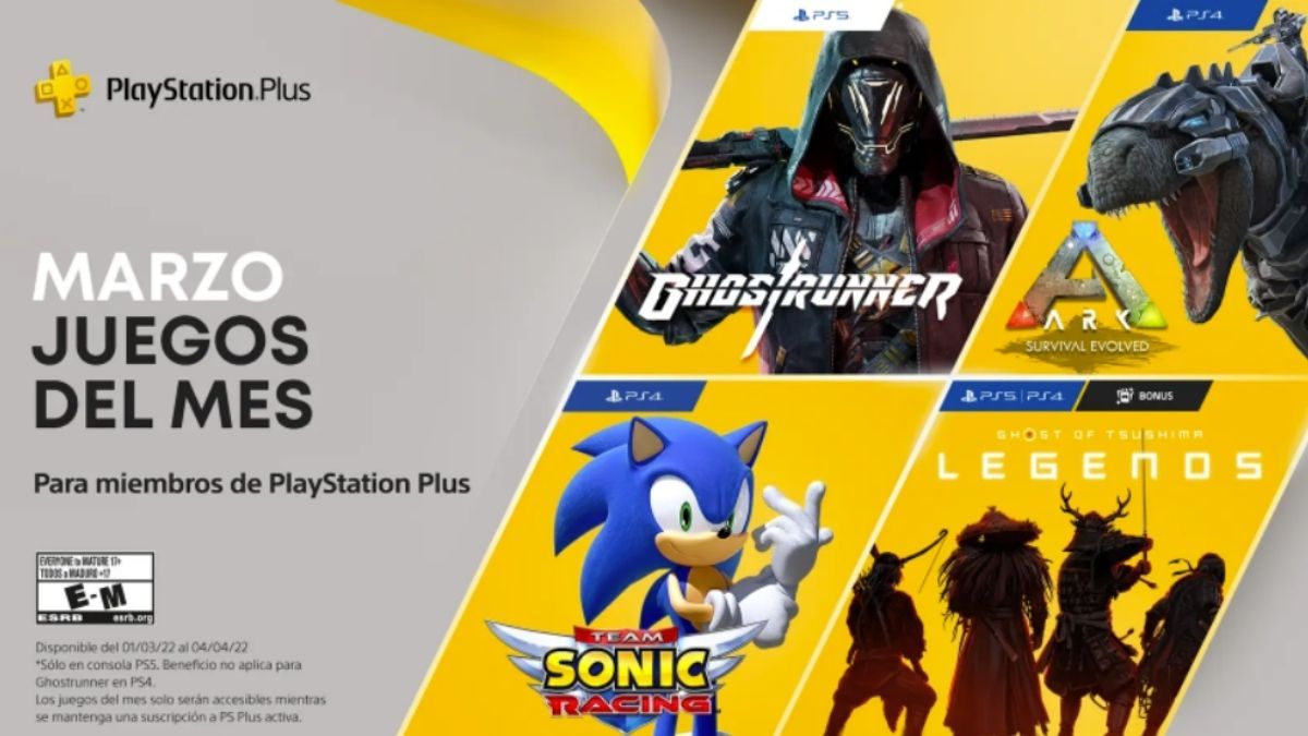 PlayStation Plus trae 4 títulos gratuitos para marzo.