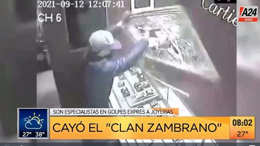 Cayó el clan Zambrano, los ladrones de joyerías