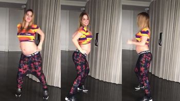 Jésica Cirio sigue bailando zumba en la semana 31 de embarazo