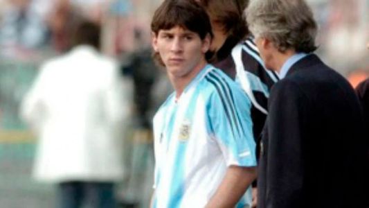 El primer partido de Lio Messi para la Selección: a cancha vacía y con su nombre mal escrito