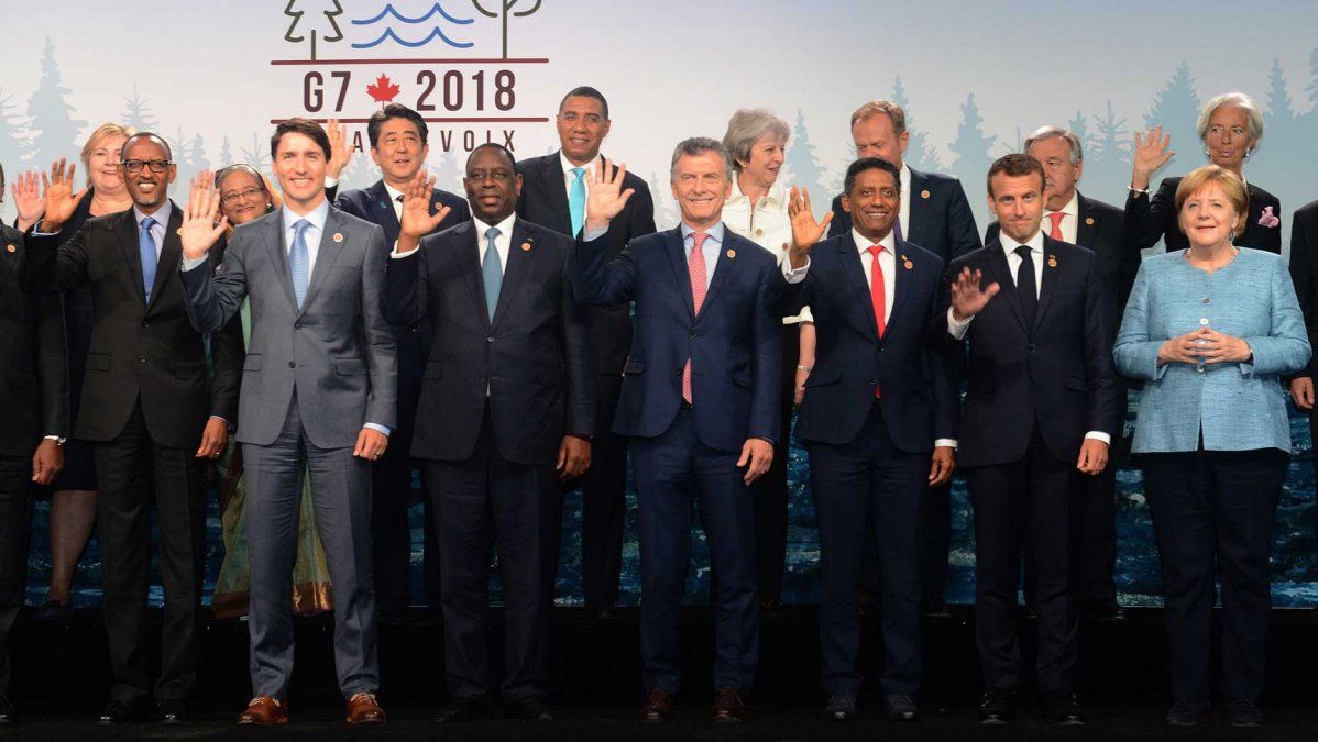 Macri entre reuniones y paseos en el G7 para levantar el perfil internacional