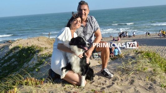 El primer día de playa de Cecilia Milone y Nito Artaza tras superar el covid y en compañía de su mascota Diego