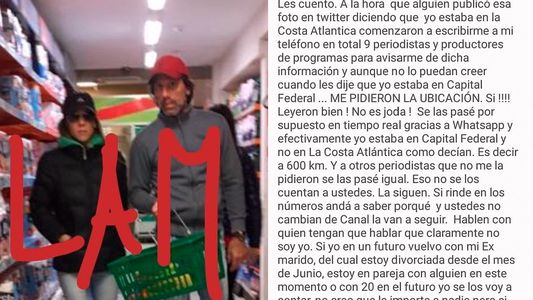 La palabra de Laura Miller tras la supuesta foto con Nicolás Traut en un supermercado