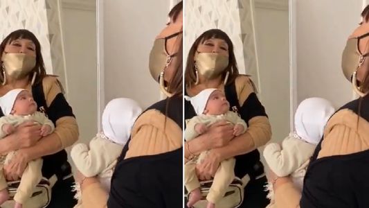 Moria Casán, emocionada al conocer al hijo de Belén Francese