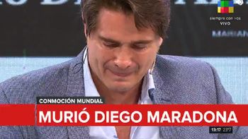 Guillermo Andino se quebró en vivo al comunicar la muerte de Diego Maradona