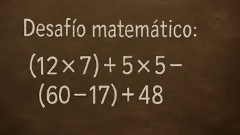 Desafío Matemático: resolver la cuenta sin mirar la respuesta