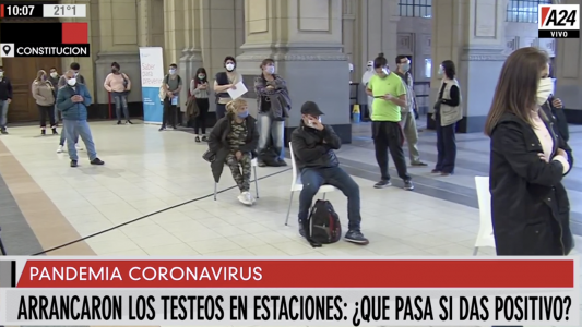 Así comenzaron los testeos rápidos de COVID-19 en la estación Constitución