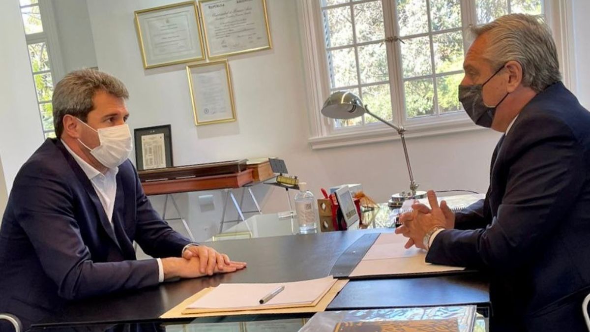 Alberto, con el gobernador sanjuanino Sergio Uñac. (Foto: oficial)