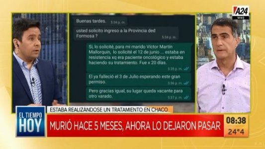 Formosa: murió hace 5 meses de cáncer y recién ahora recibió el permiso
