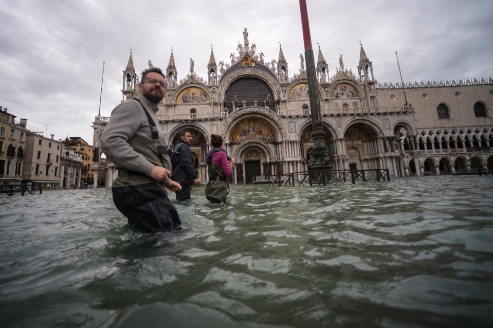 Venecia en Emergencia: cerraron la plaza de San Marcos al público y se temen derrumbes